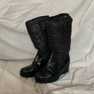 coach cantina black winter boots